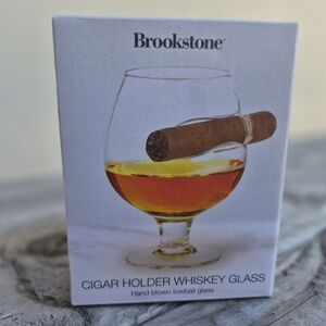 Brookstone Cigar Holder Whiskey Glass Valentine's Day Gift